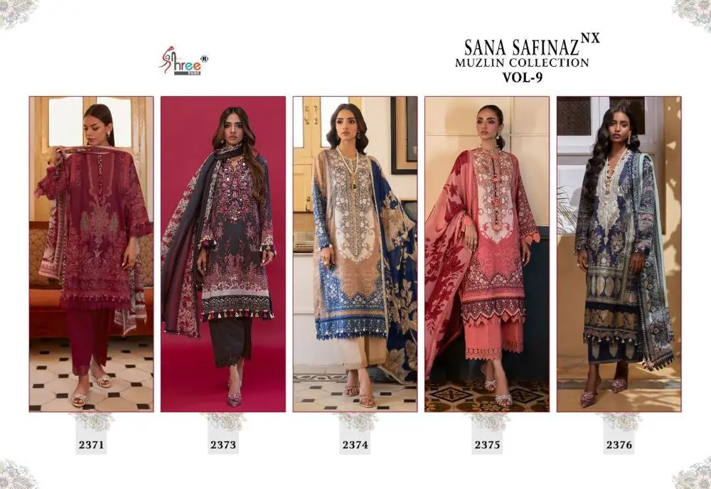 Shree Fabs Sana Safinaz Muzlin Collection Vol 9 NX Cotton Dupatta with Open Image