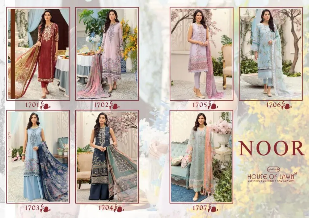 House of Lawn Noor Embroidery Collection Chiffon Dupatta