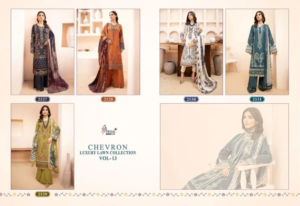 SHREE FABS CHEVRON LUXURY LAWN COLLECTION vol 13 Cotton Dupatta