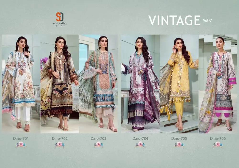 Shraddha Vintage Vol 7 Chiffon Dupatta with Open Image