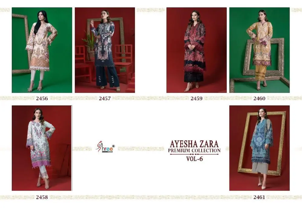 SHREE FABS AYESHA ZARA PREMIUM COLLECTION Vol 6 Chiffon Dupatta
