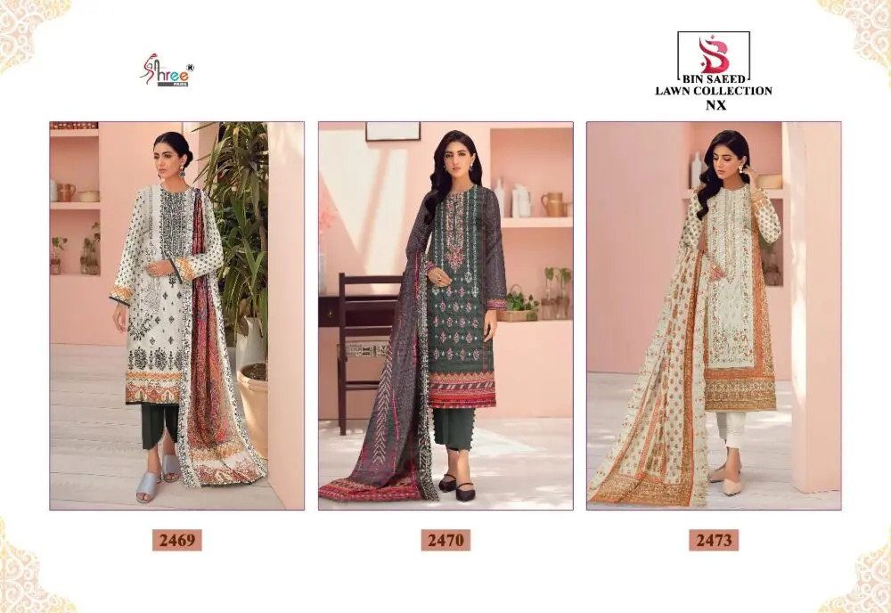 Shree fabs BIN SAEED LAWN COLLECTION NX with open images