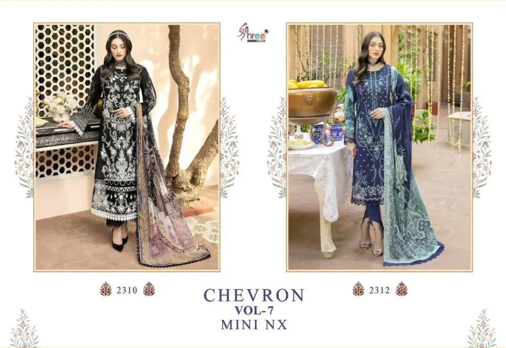 Shree Fabs Chevron Vol 7 Mini NX Chiffon Dupatta