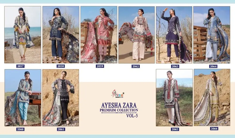 Shree Fabs Ayesha Zara Premium Collection vol 5 Chiffon Dupatta