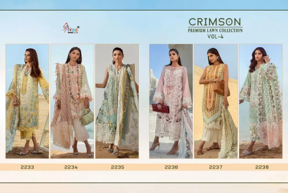 Shree Fabs Crimson Premium Lawn Collection Vol 4