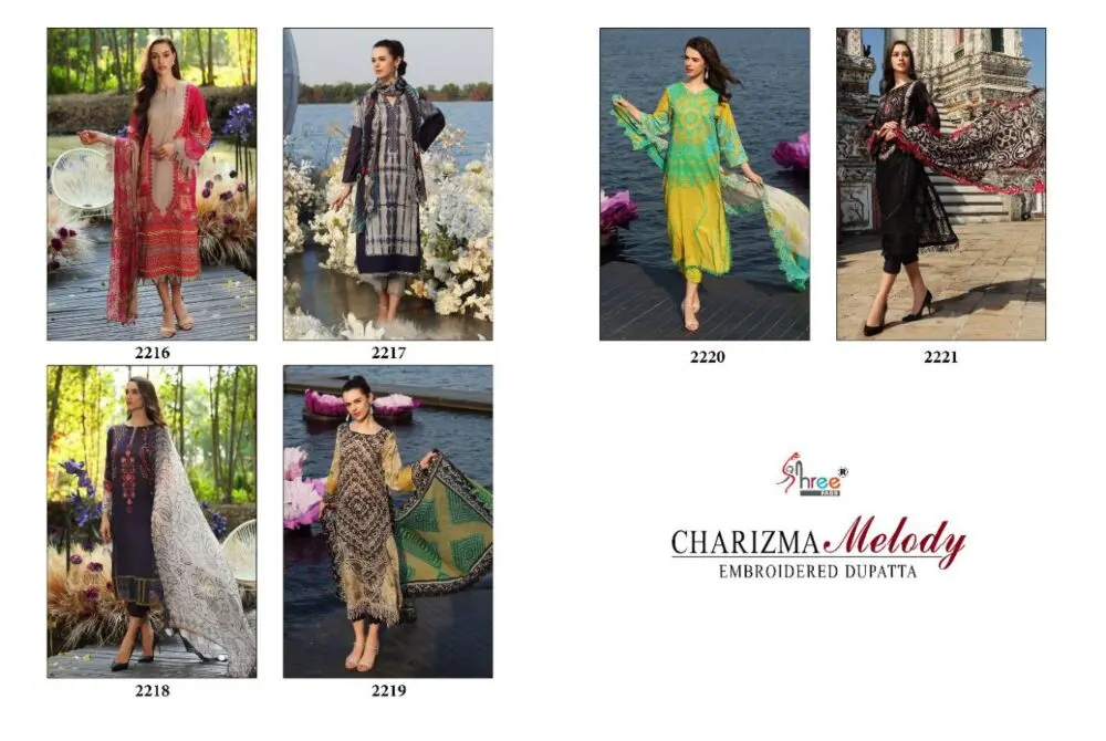 Shree Fabs Charisma Melody Chiffon Dupatta with Open Image