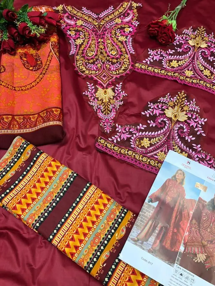 Deepsy Mariya B Linen Collection Chiffon Dupatta with Open Image