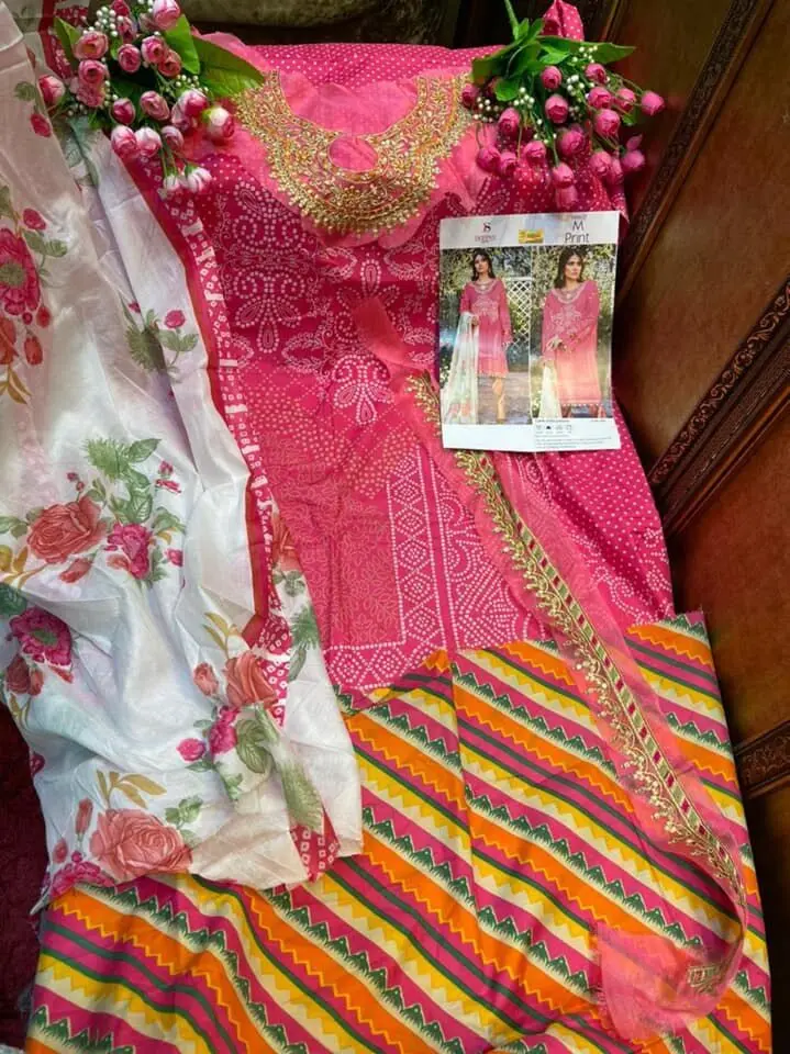 Deepsy Maria B M Print Chiffon Dupatta with Open Image