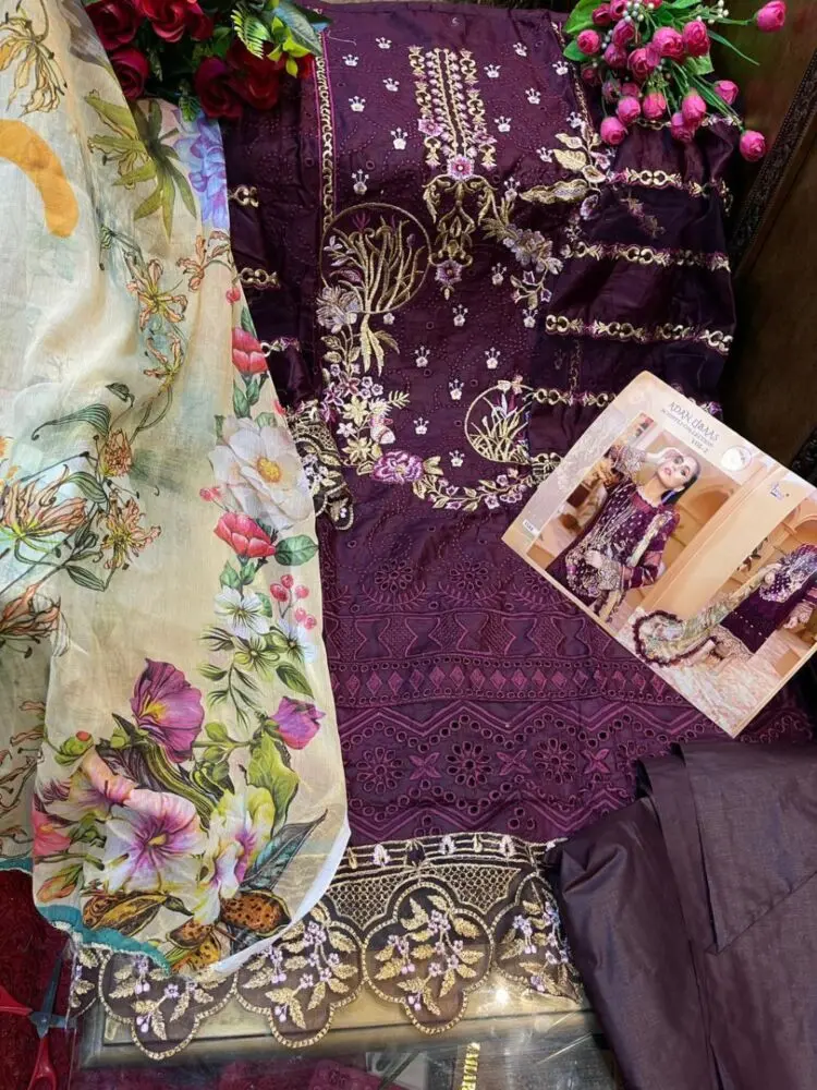 Shree Fabs Adan Libaas Schiffli Collection Vol 2 with Open Image