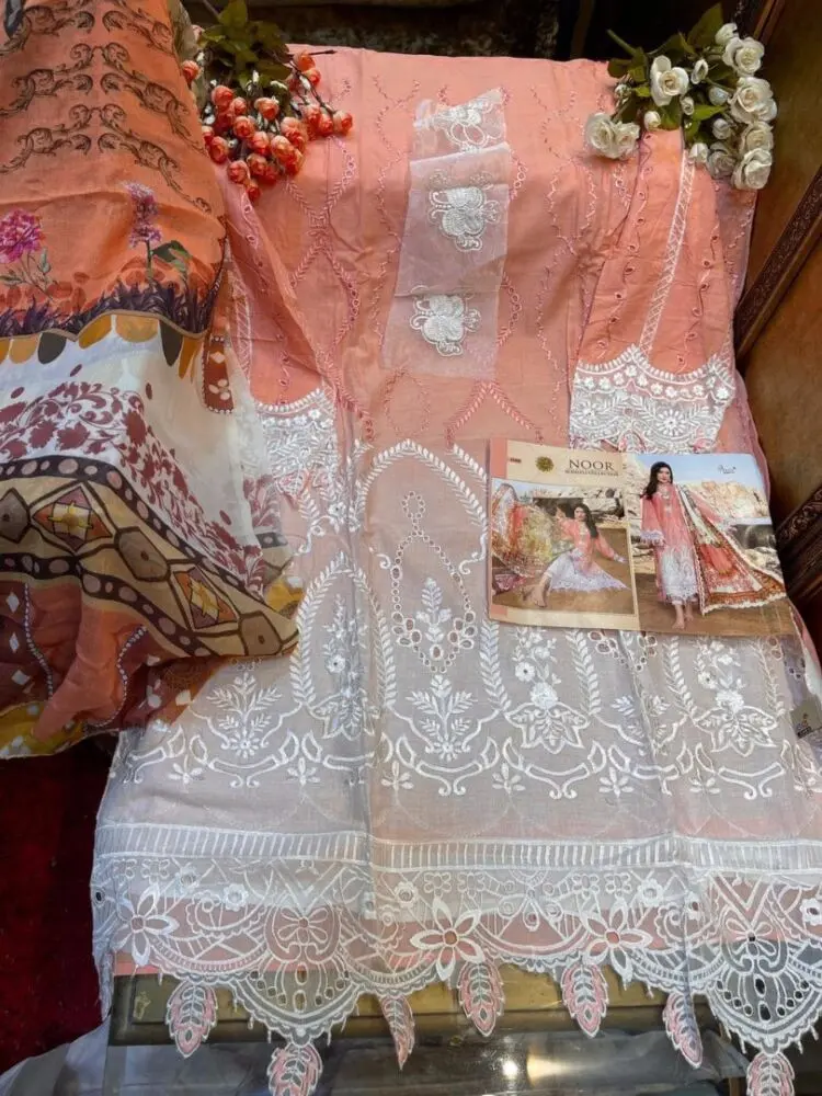 Shree Fabs Noor Schiffli Collection with Open Image