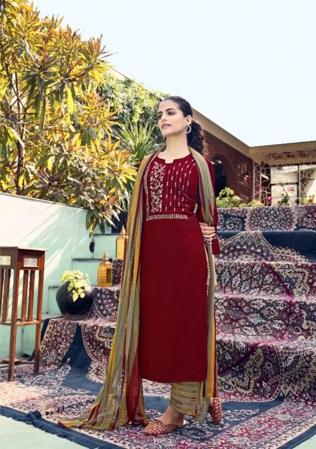 Mariyum Arts Gunjan Stitched