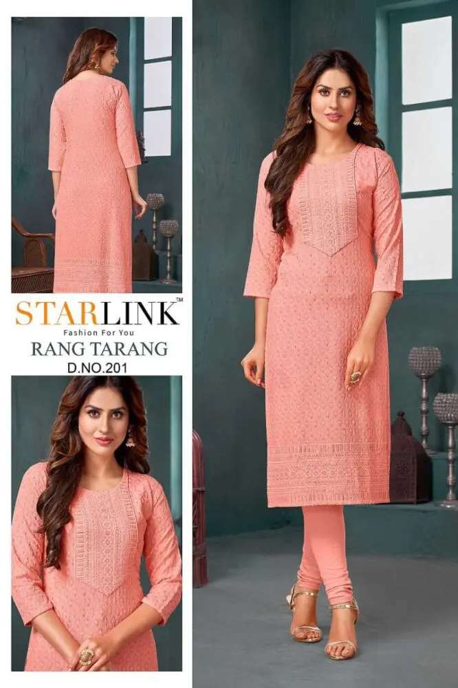RANG TARANG Readymade Chikan Work Kurtis Combo