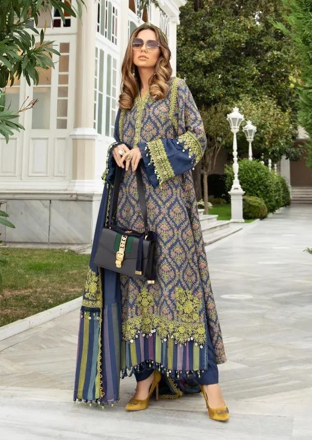 Deepsy Maria B Premium Lawn Chiffon Dupatta with Open Image