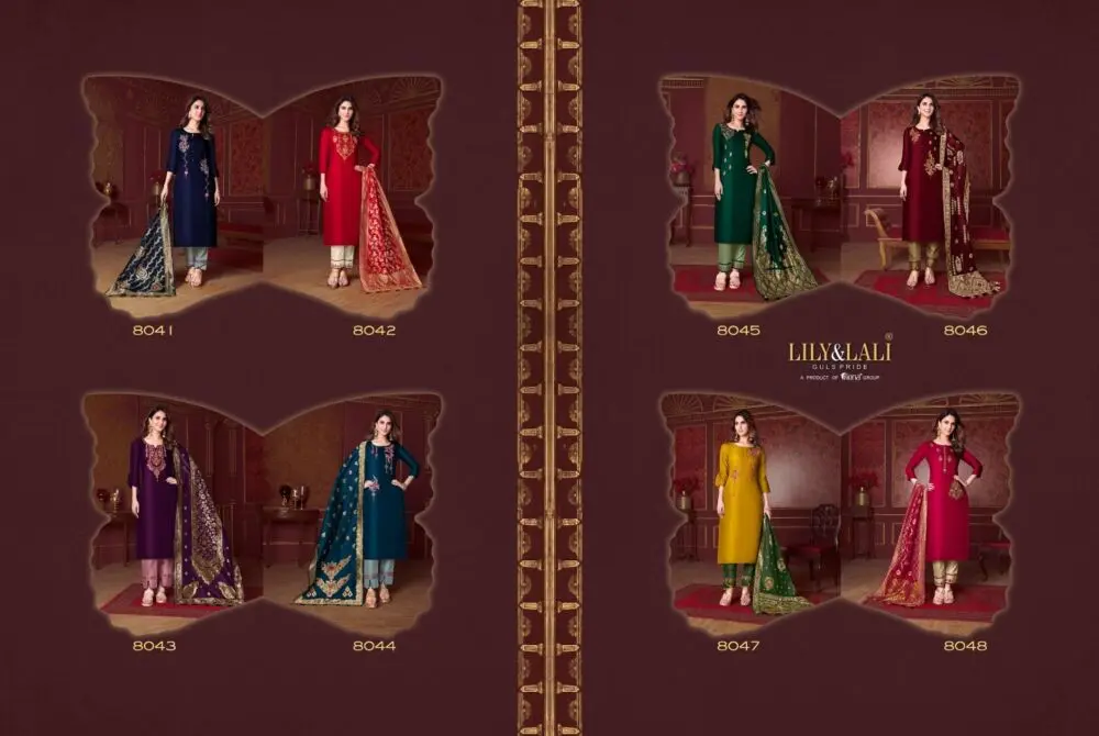 Lily and Lali Modal Silk Stitched