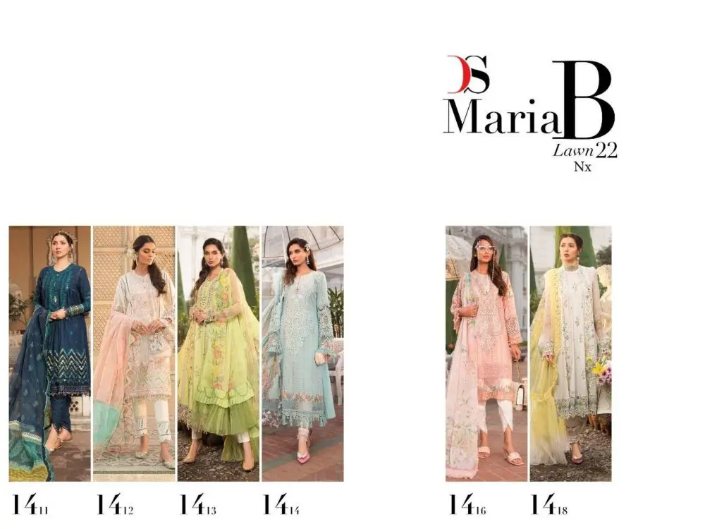 Deepsy Maria B Lawn 22 nx Chiffon Dupatta with Open Image