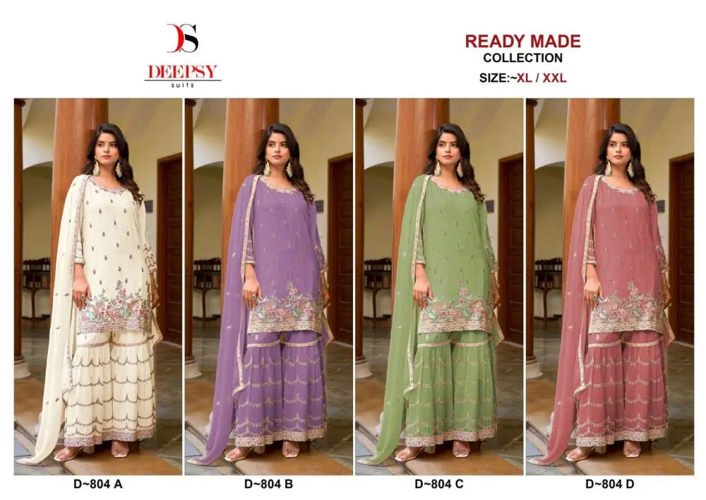 DEEPSY SUITS READYMADE COLLECTION D 804 ABCD