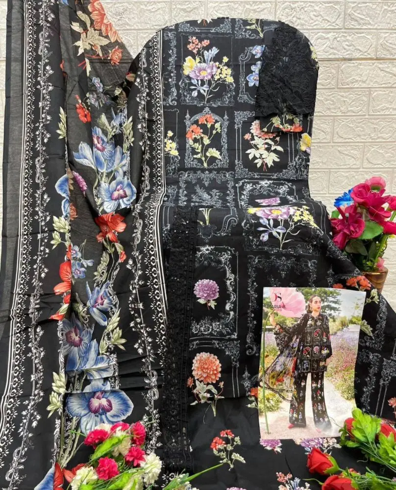 DEEPSY SUITS MARIA B. M PRINT 25 CHIFFON DUPATTA with open images