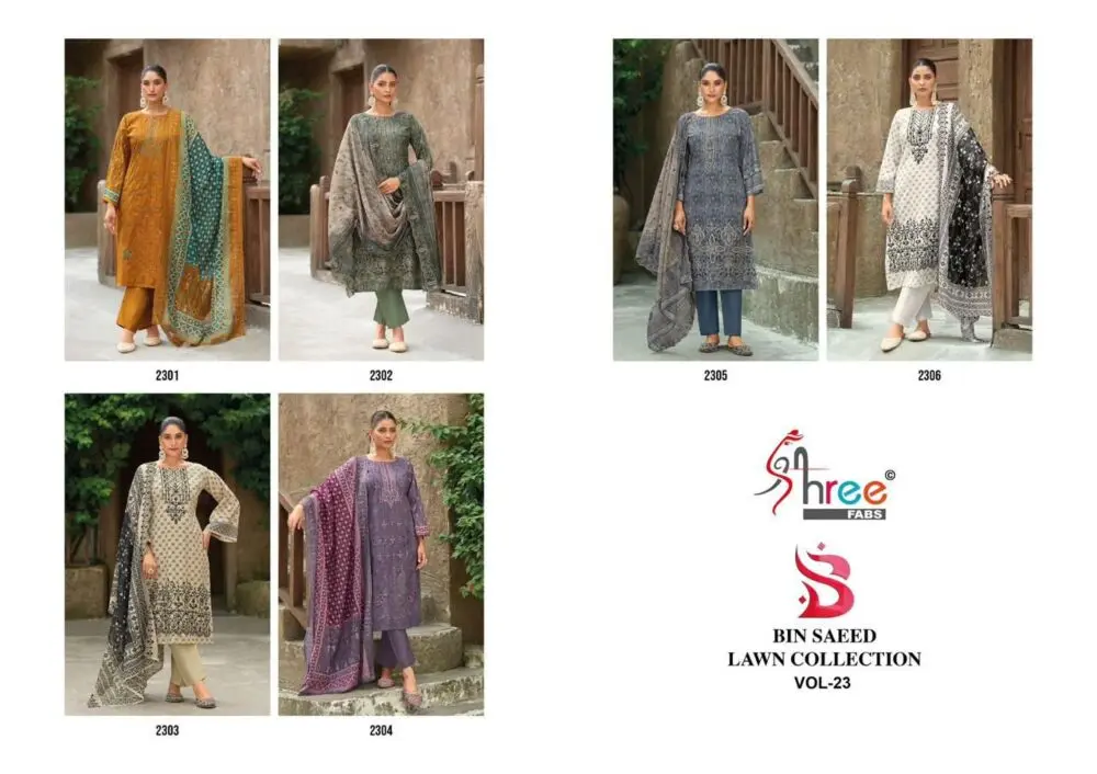SHREE FABS BIN SAEED LAWN COLLECTION VOL 23