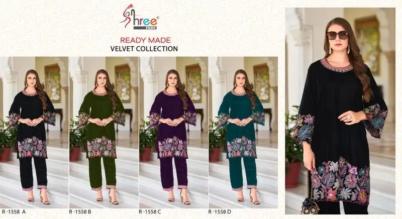Shree Fabs Readymade Velvet 1558 Co ord sets