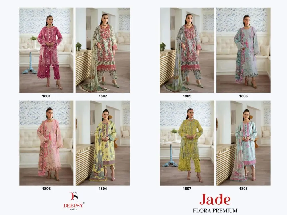DEEPSY SUITS Jade Flora Premium CHIFFON DUPATTA