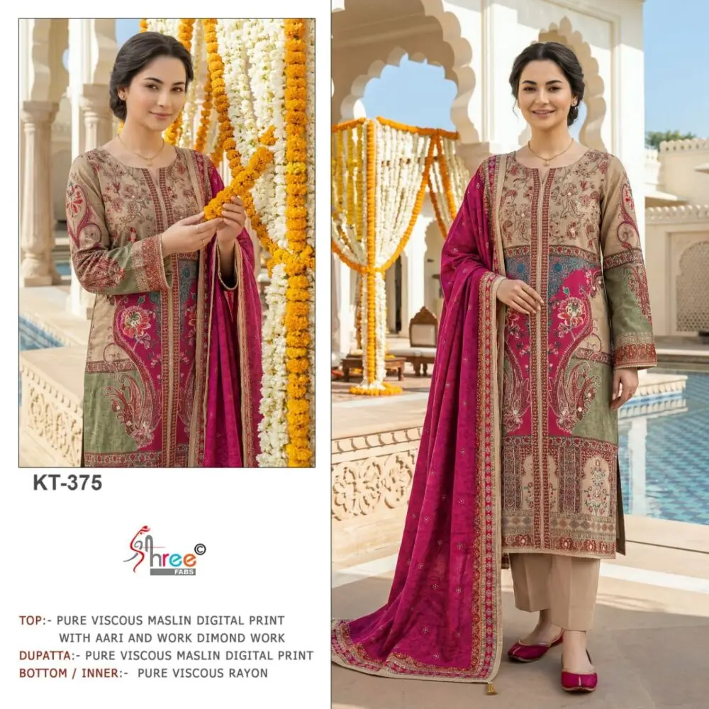 SHREE FABS KT 375 WITH OPEN IMAGES