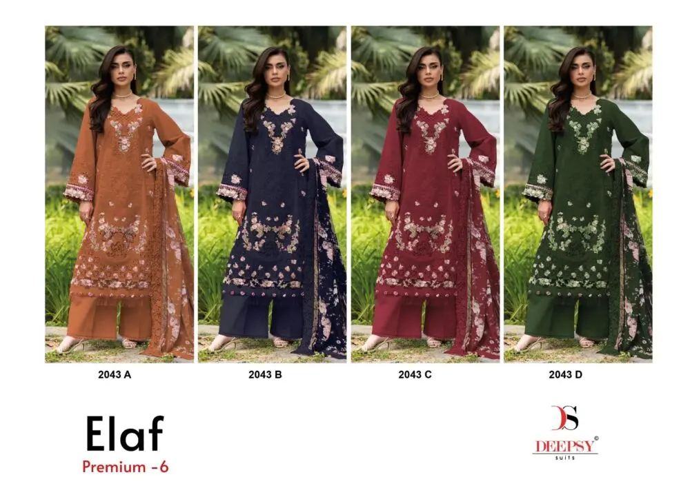 DEEPSY SUITS ELAF Premium Luxury Lawn 2043 ABCD with open images