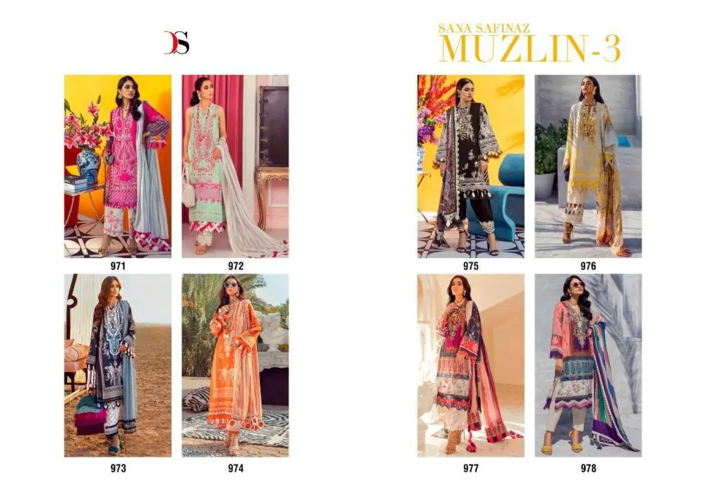 Deepsy Sana Safinaz Muzlin Vol 3 Cotton Dupatta