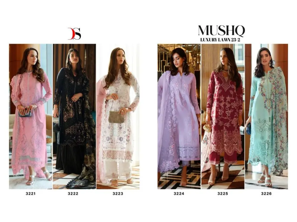 DEEPSY SUITS MUSHQ Luxury Lawn 23 vol 2 with open images