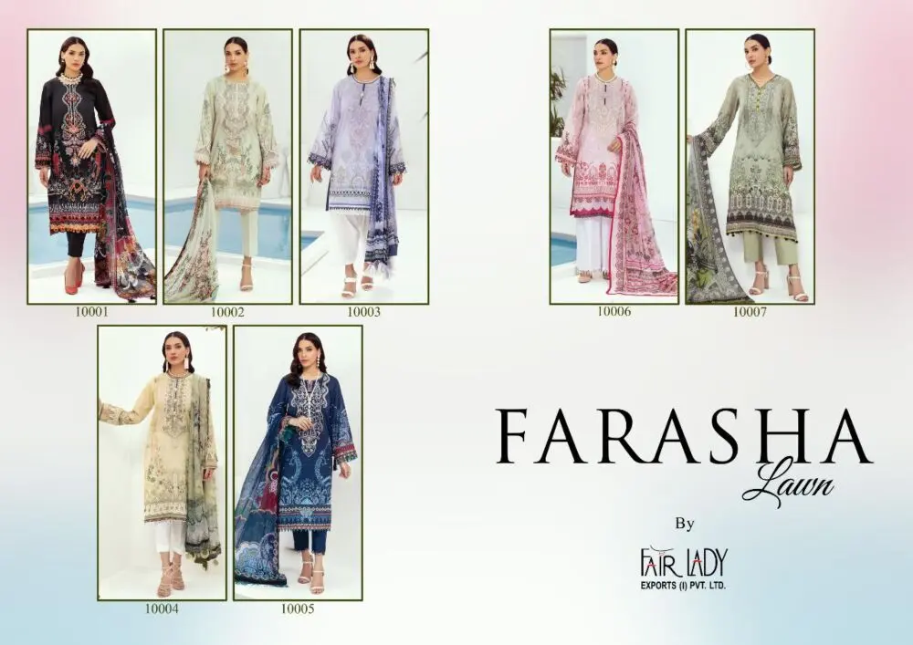 Fair Lady Baroque Farasha Lawn Dupatta with Open Image