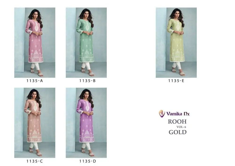 VAMIKA NX ROOH VOL 6 Gold with pant