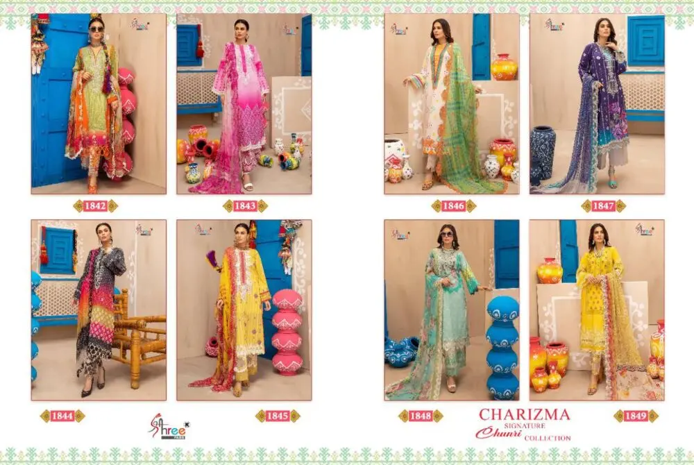 Shree Fabs Charisma Signature Chunri Collection Cotton Dupatta with Open Image