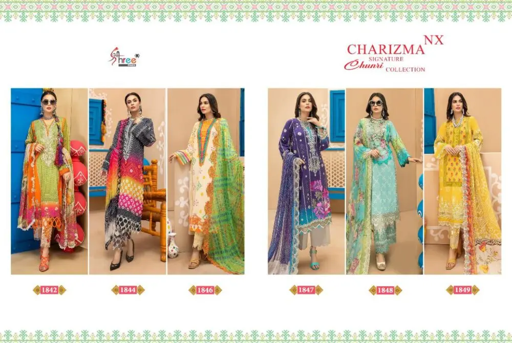 Shree Fabs Charisma Signature Chunri Collection NX Chiffon Dupatta with Open Image