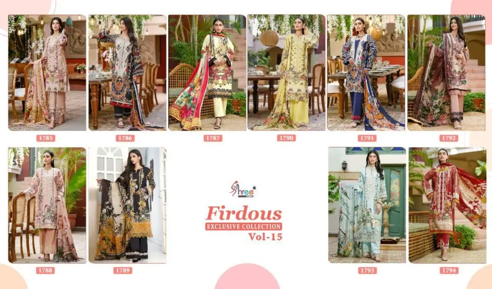 Shree Fabs Firdous Exclusives Collection Vol 15 Cotton Dupatta with Open Image