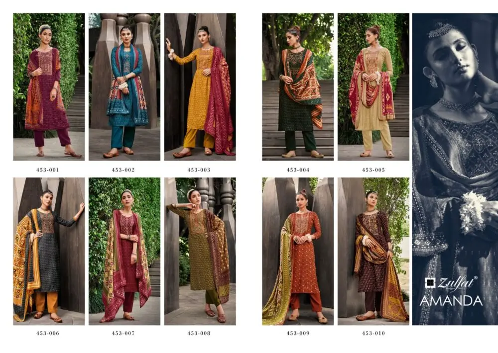 Zulfat Designer Suits AMANDA premium woollen collection