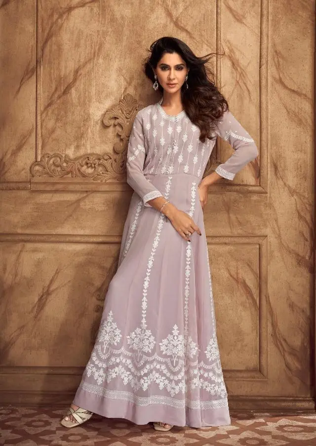 Vamika Nx SIYA VOL 2 PURE GEORGETTE LONG Anarkali Gown