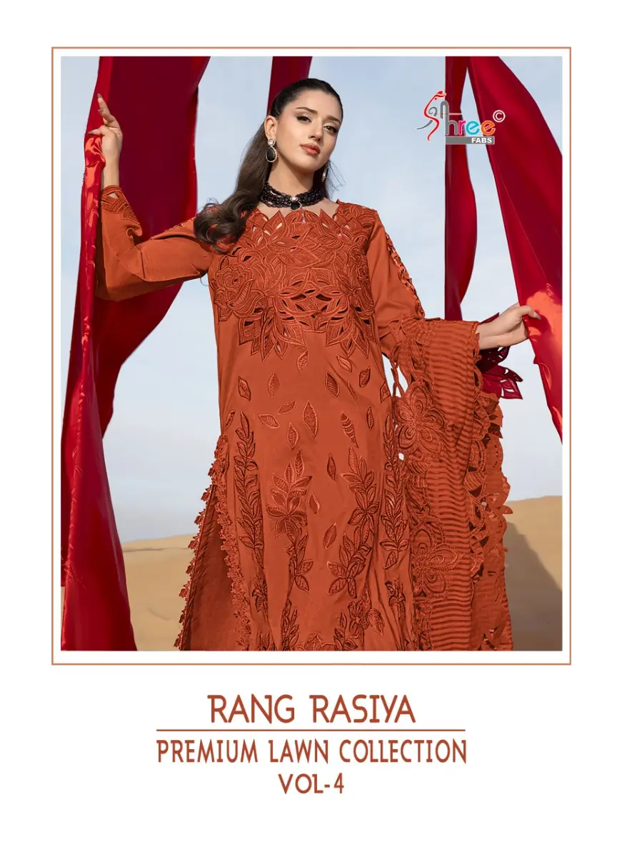 SHREE FABS RANG RASIYA PREMIUM LAWN COLLECTION VOL 04 KOTA DORIYA DUPATTA