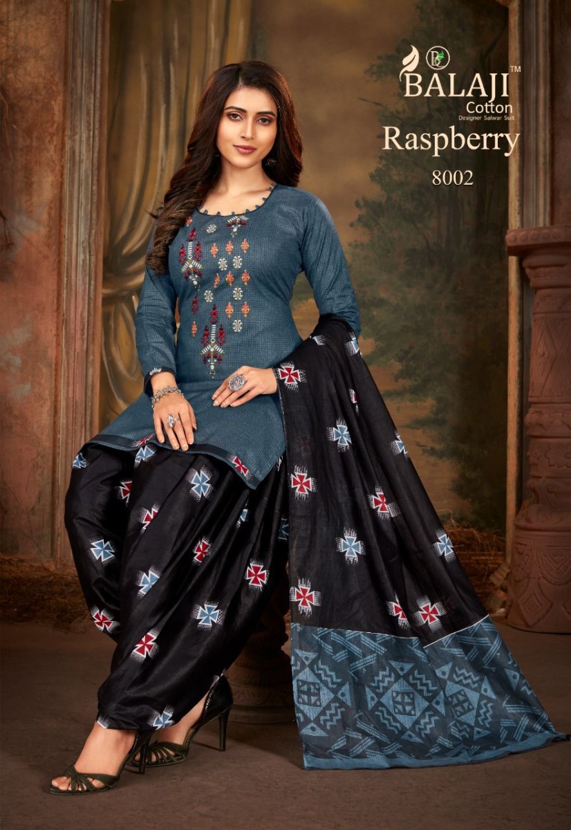 Balaji Rasberry Vol Cotton Printed Dress Material Wholesale