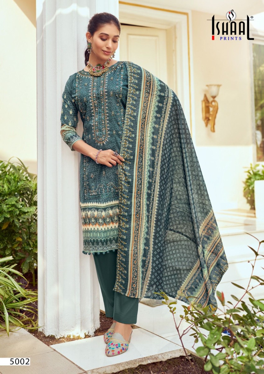 ISHAAL Embroidered lawn vol 5 Buy Ishaal Suits Dress Materials Wholesale Latest Catalogues Unmatched Prices Solanki Textiles