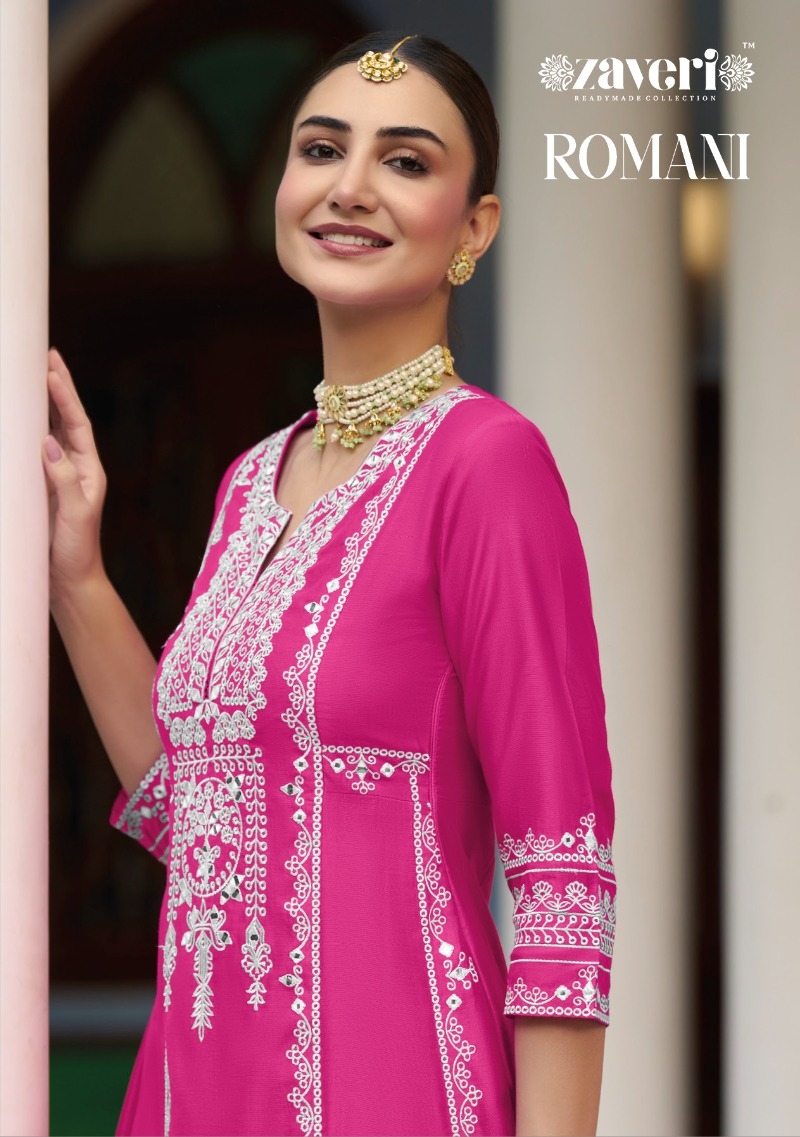 Zaveri ROMANI Stitched Buy Readymade Ladies Churidar Suits Wholesale Solanki Textiles