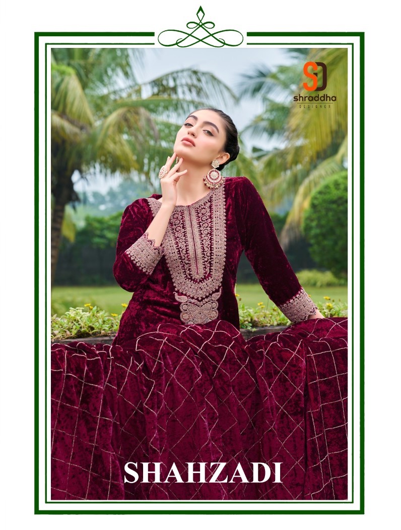 Velvet dress material designs top