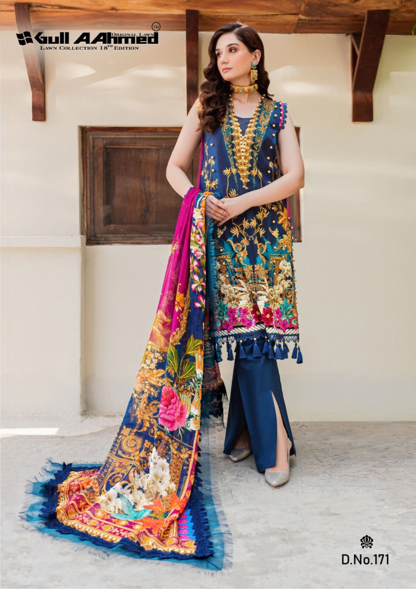 Gul Ahmed vol 18 Lawn Collection with open images