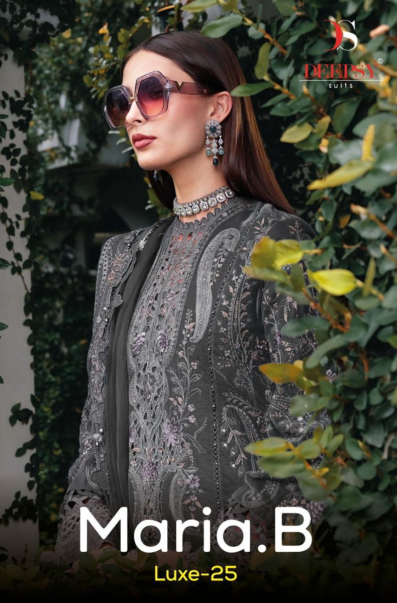DEEPSY SUITS MARIA B LUXE 25 CHIFFON DUPATTA