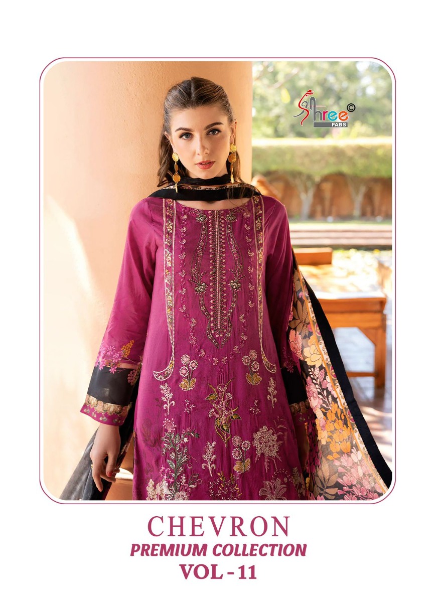 SHREE FABS CHEVRON PREMIUM COLLECTION VOL 11 CHIFFON DUPATTA