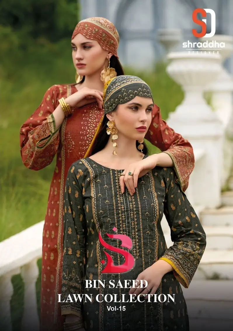 Shraddha Designer BIN SAEED VOL 15 with open images