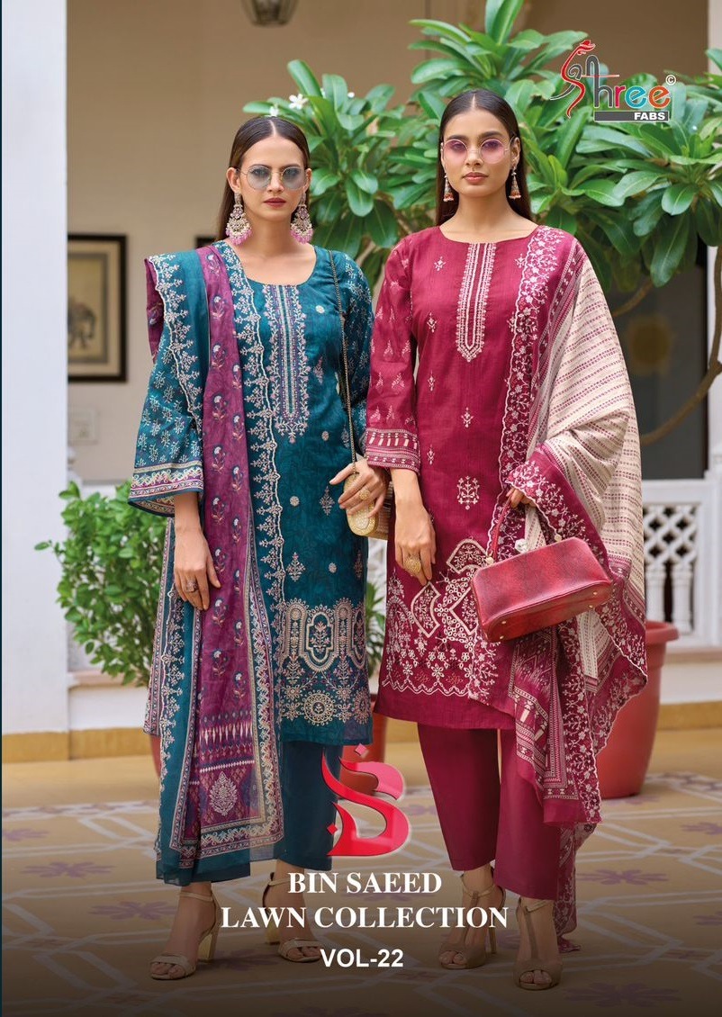 SHREE FABS BIN SAEED LAWN COLLECTION VOL 22