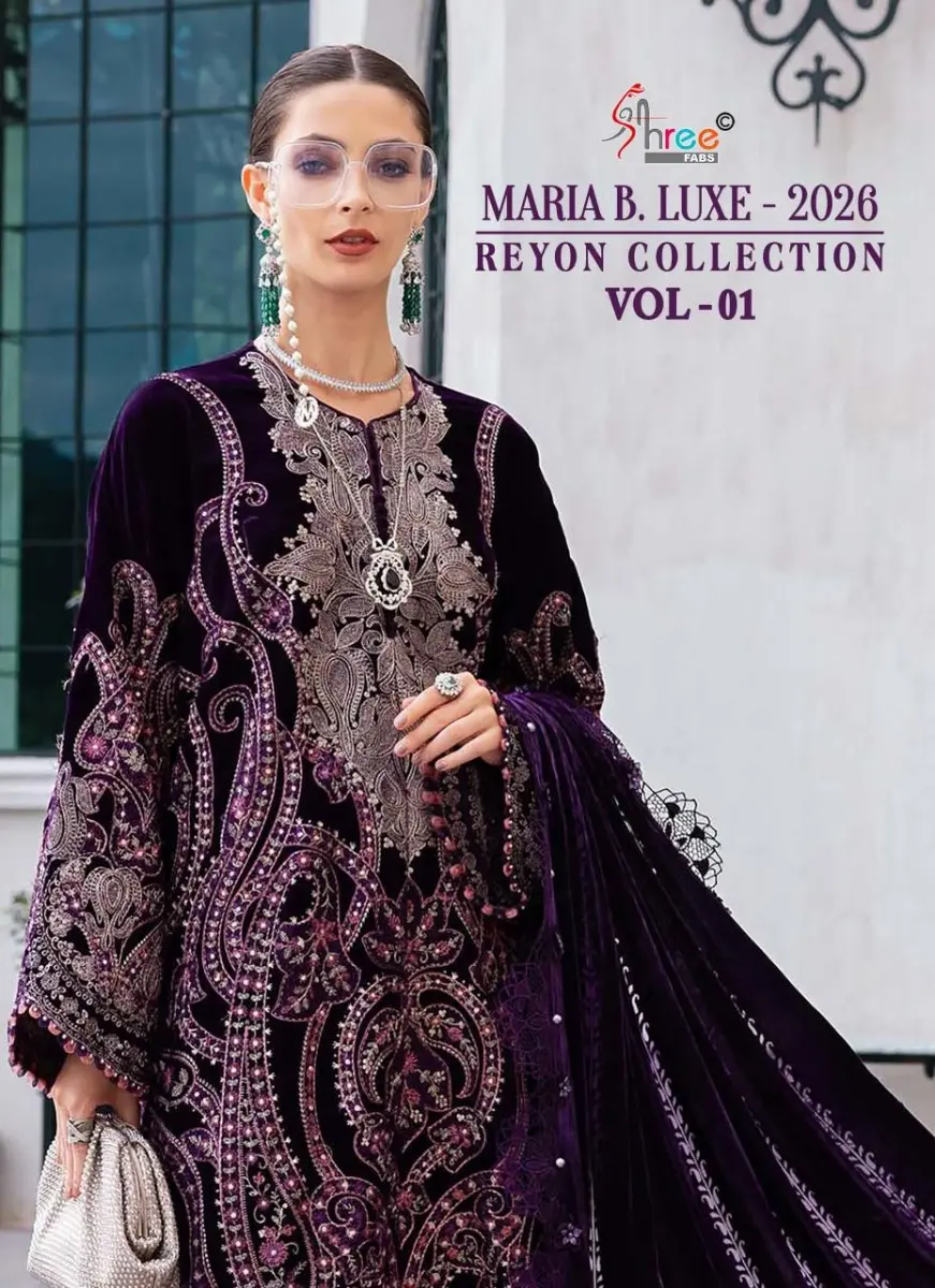 SHREE FABS MARIYA B LUXE 2026 REYON COLLECTION VOL 1 CHIFFON DUPATTA