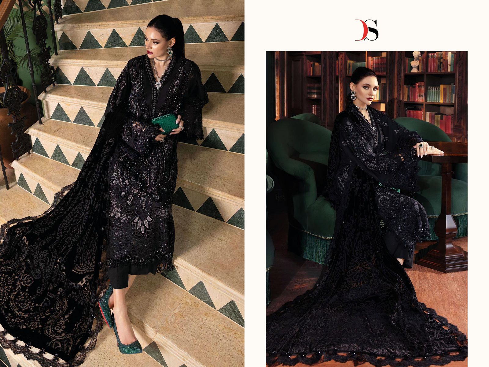 DEEPSY SUITS MARIA B LUXE 25 2 CHIFFON DUPATTA Buy Wholesale