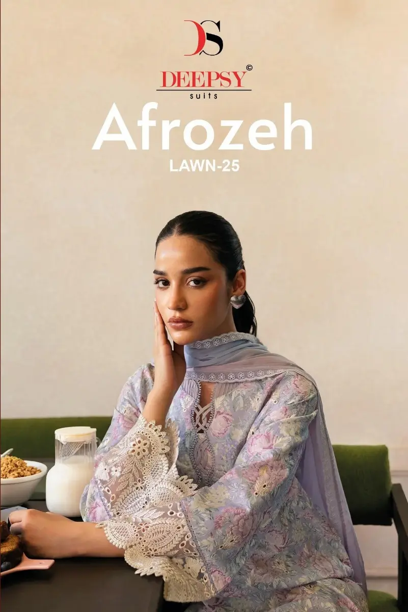 DEEPSY SUITS AFROZEH CHIKANKARI 25 CHIFFON DUPATTA WITH OPEN IMAGES