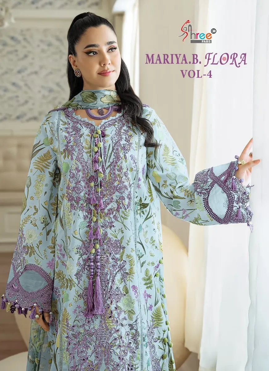 SHREE FABS MARIA B FLORA 4 CHIFFON DUPATTA