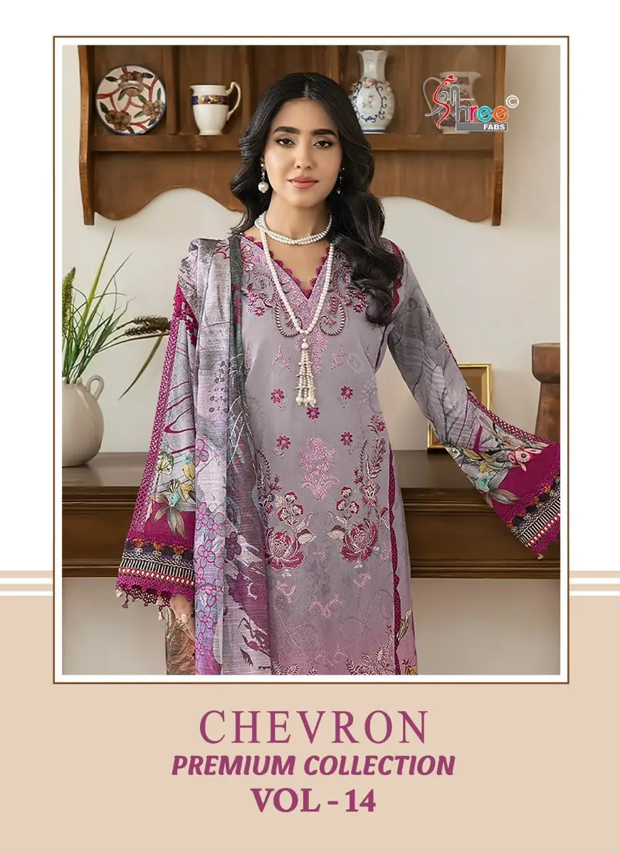 SHREE FABS CHEVRON PREMIUM COLLECTION VOL 14 CHIFFON DUPATTA